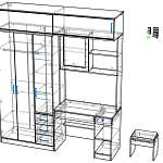 Схема сборки Шкаф со столом Марта 1 BMS