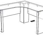 Чертеж Письменный стол Город модуль-4 BMS