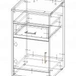 Чертеж Тумба приставная ТСС-27-01 BMS