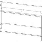 Чертеж Стол журнальный Опен BMS