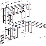 Схема сборки Компьютерный угловой стол Мика BMS