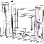 Чертеж Мебельная стенка Николь-2 BMS