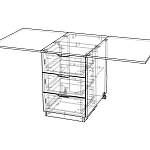 Стол-тумба М03 Ясень BMS