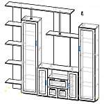 Схема сборки Cтенка в гостиную Комфорт Люкс 2 BMS