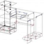 Схема сборки Стол компьютерный МБ-42.1 BMS