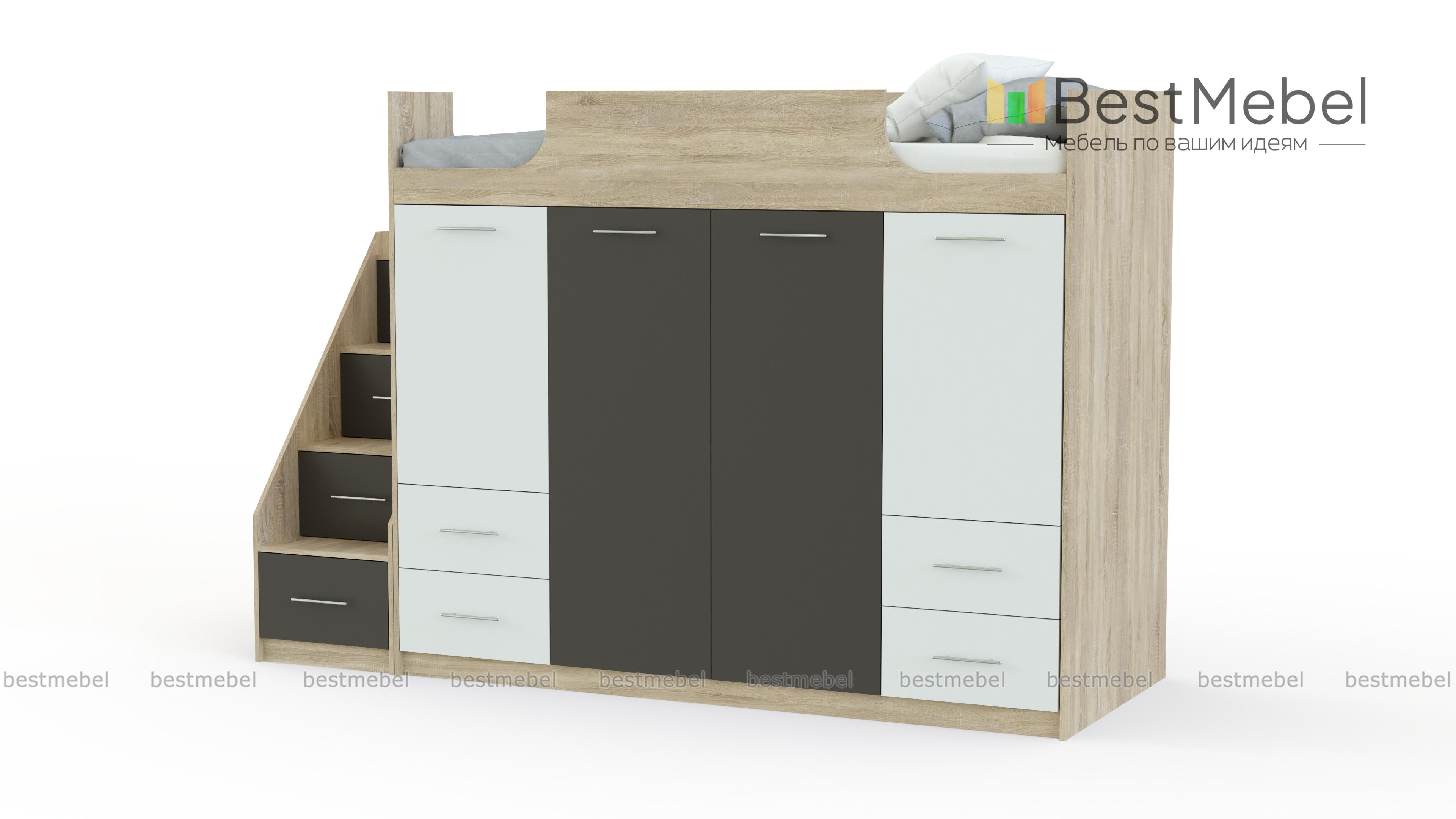 Кровать-чердак Симо 2 BMS - Фото