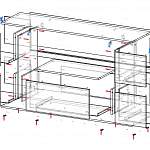 Чертеж Тумба ТВ Райб BMS