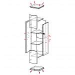 Схема сборки Подвесной шкаф для ванной Валери 10 BMS
