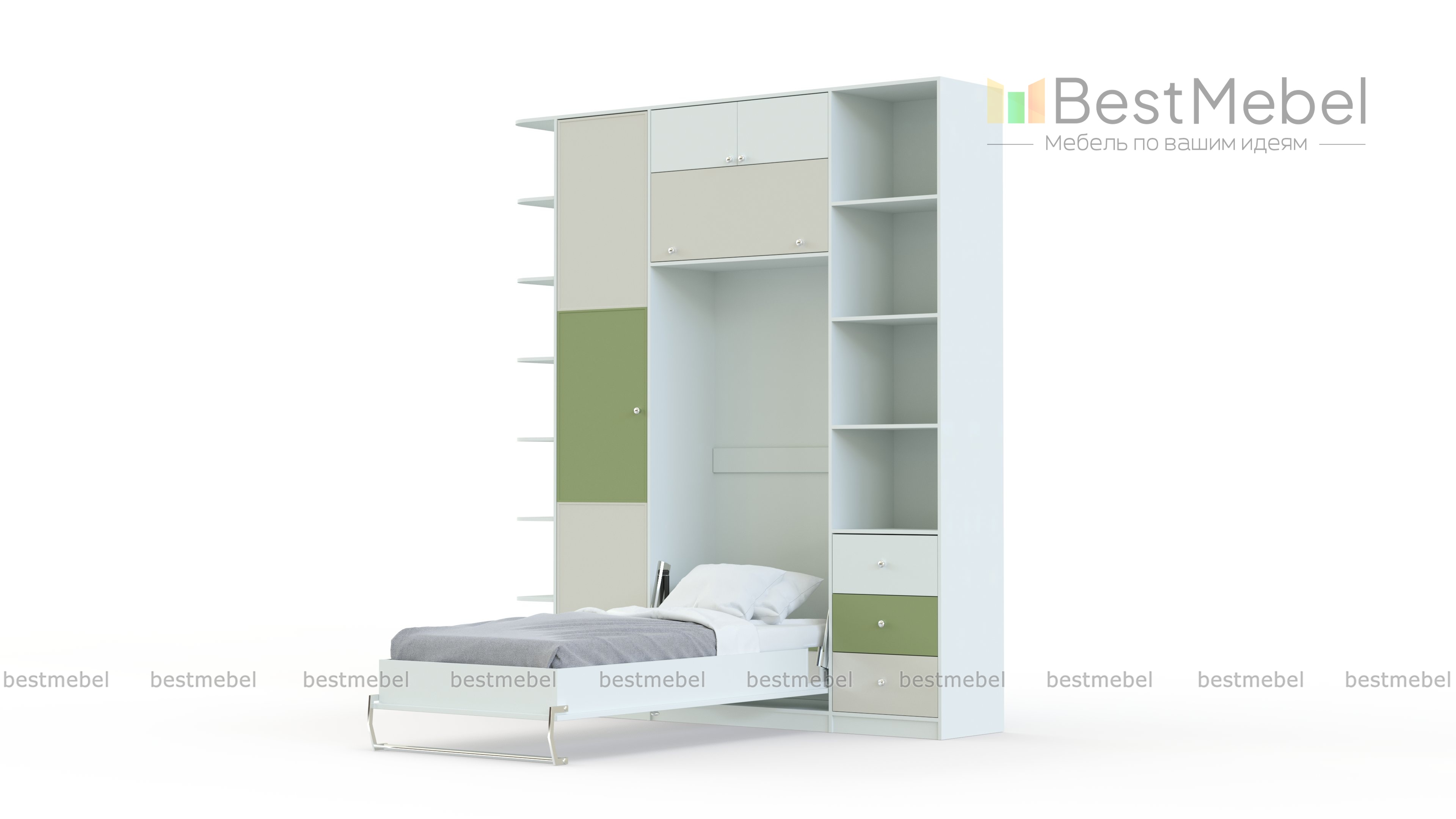 Шкаф-кровать трансформер Фазан 58 BMS