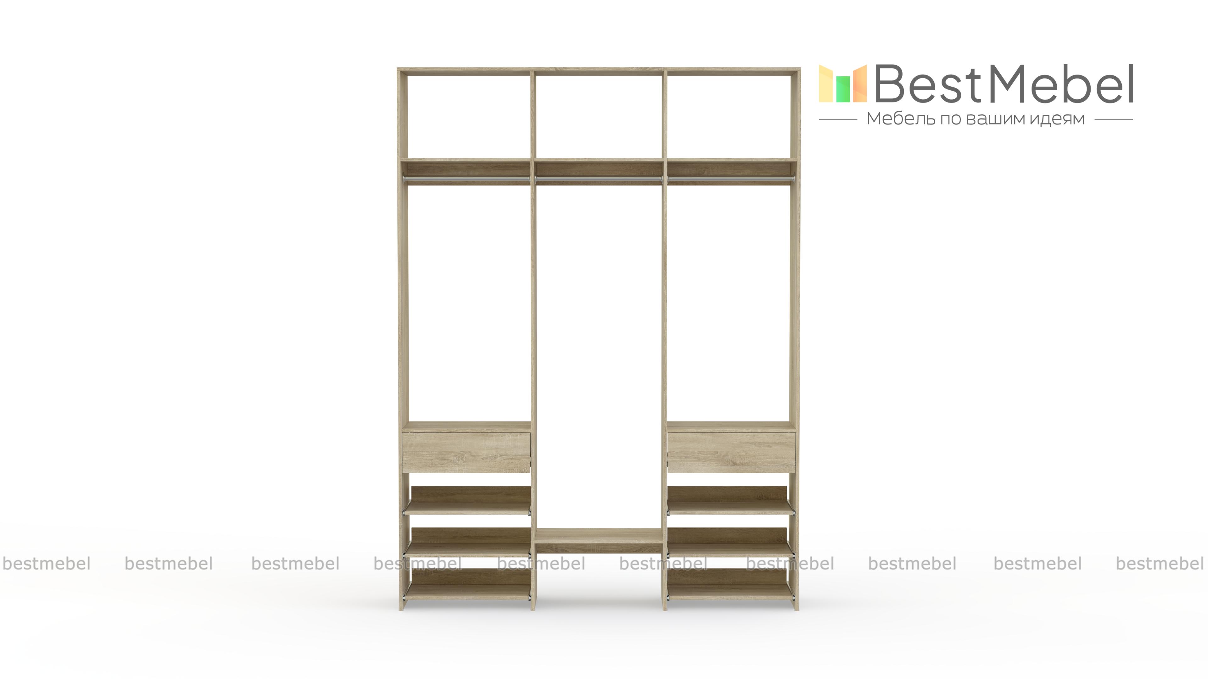 Стеллаж для одежды Мирта 91 BMS - Фото