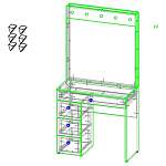Схема сборки Туалетный столик Гласс 3 BMS