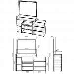 Чертеж Стол туалетный Торри BMS